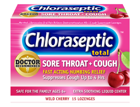 Chloraseptic® Total Wild Cherry Sore Throat Lozenges